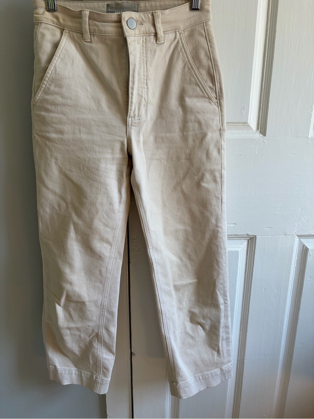 Everlane cropped straight leg chino bone size 0